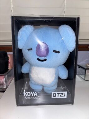 KOYA Blue BT21 Plush Toy - Soft Collectible Stuffed Animal